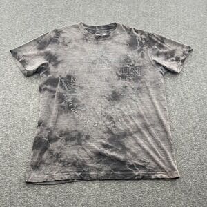 Affliction Acid Fade T Shirt Mens L Tie Dye Made in USA Grunge Tapout *FLAW